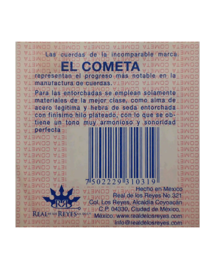 El Cometa - Cuerda Para Mandolina, 4A., Entorchado Cobre Plata Sobre Acero Estañado Mod.COMA-603-6_1