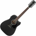 Ibañez - Guitarra Electroacustica Artwood Okume De 12 Cuerdas Negro Erosionado Mod.AW8412CE-WK