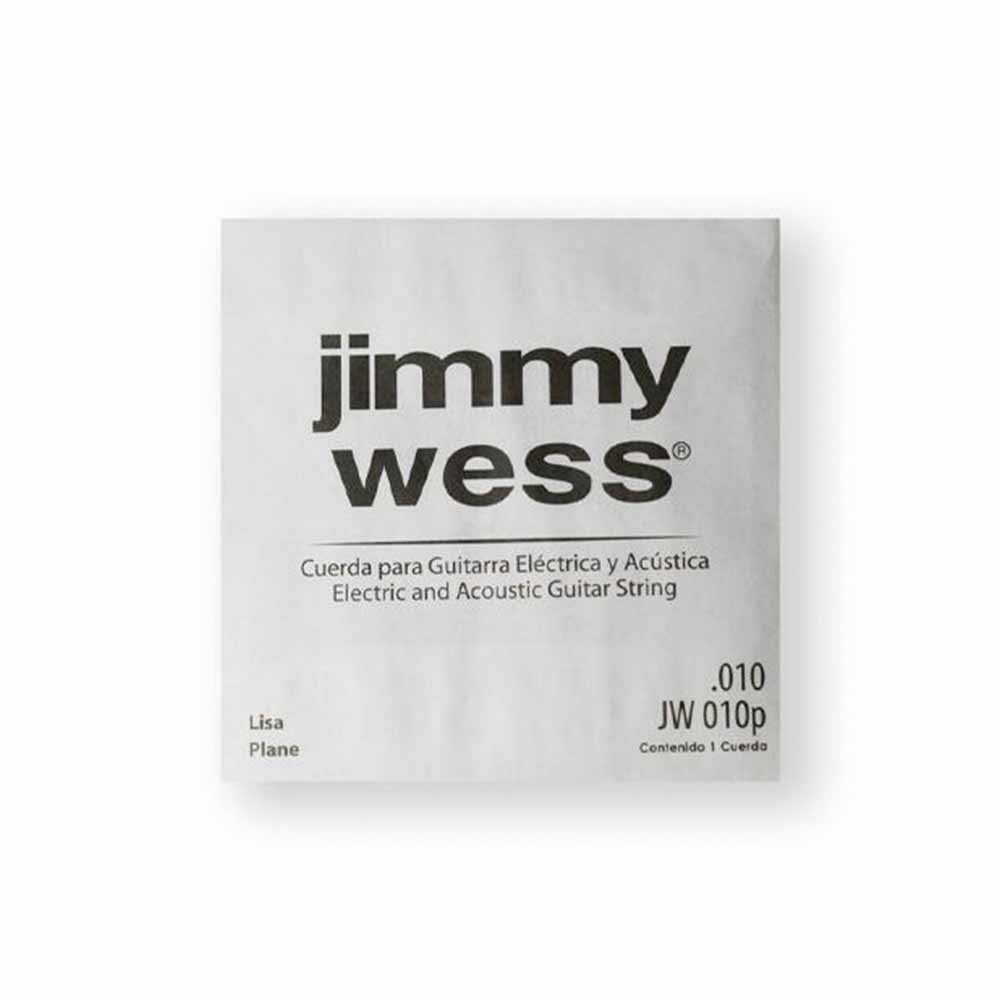 Jimmy Wess - Cuerda Para Guitarra Acustica O Electrica, 0.010 Acero Estañado Mod.JW-010P-6