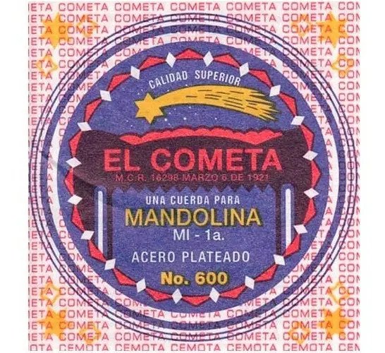 El Cometa - Cuerda Para Mandolina, 1A., Acero Estañado Mod.COMA-600-6