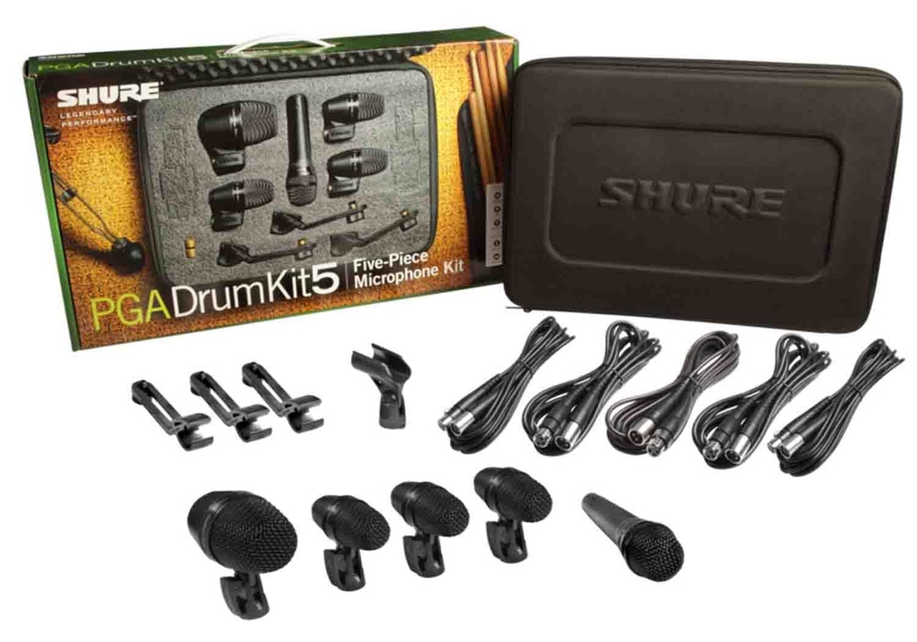 Shure - Kit de 5 Micrófonos Mod.PGADRUMKIT5
