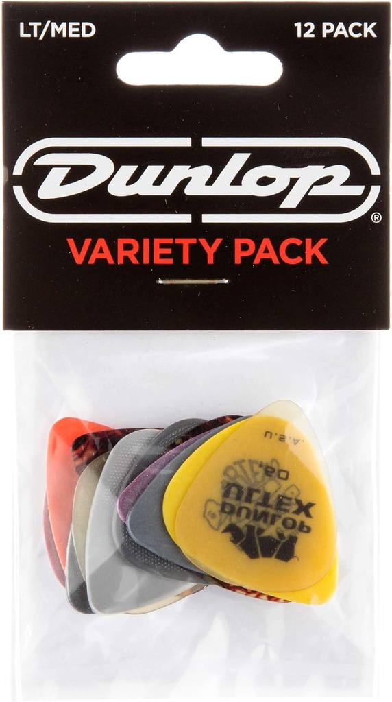 [IMP0326] Dunlop - 12 Plumillas Variety Pack, Calibre: Light/Medium Mod.PVP101
