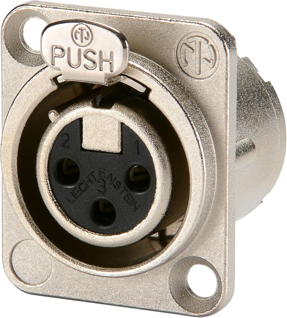 [PMG5568] Neutrik - Conector XLR Hembra de 3 Polos Serie D-LX Mod.NC3FD-LX