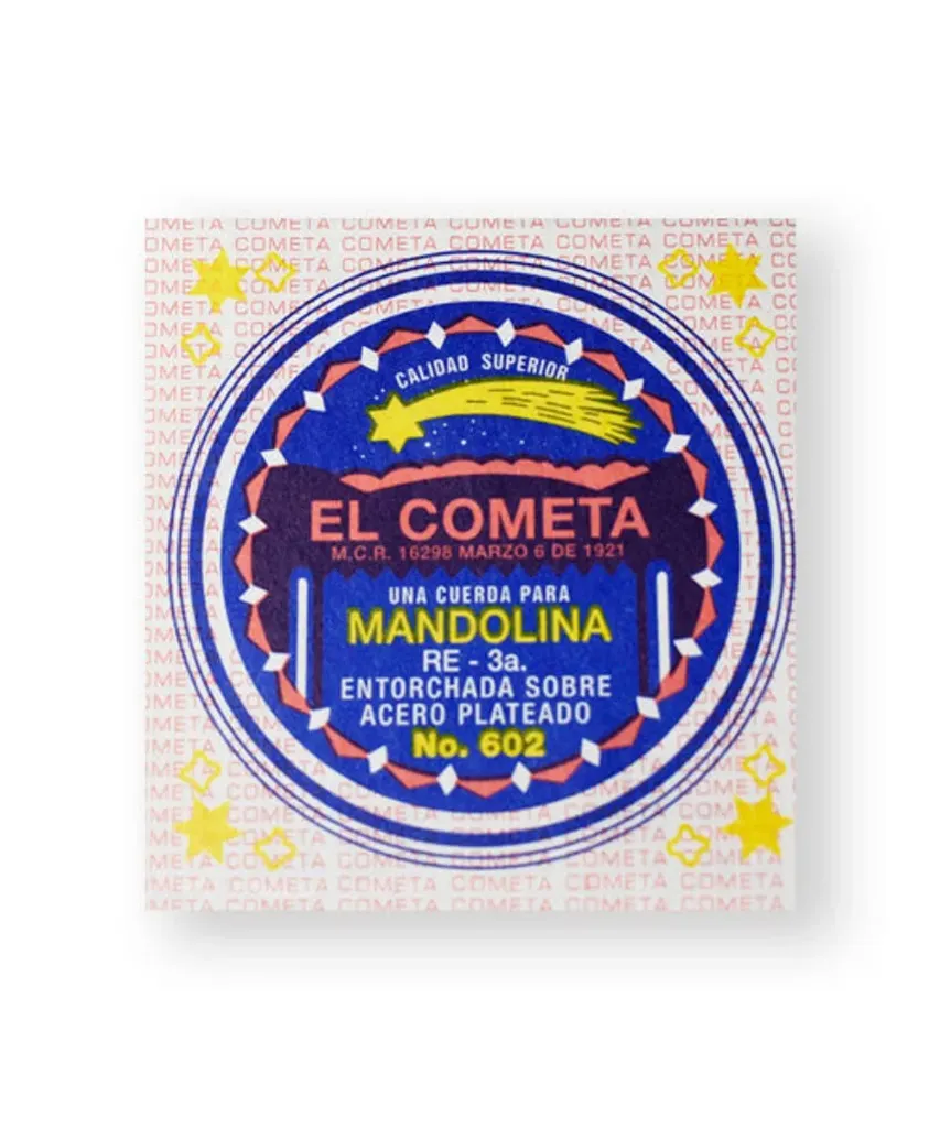 El Cometa - Cuerda Para Mandolina, 3A., Entorchado Cobre Plata Sobre Acero Estañado Mod.COMA-602-6